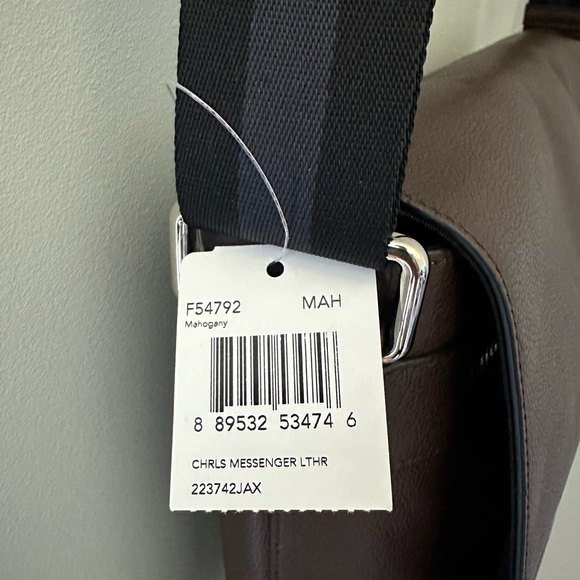 COACH - Brown Leather Messenger Bag - Picture 4 of 12